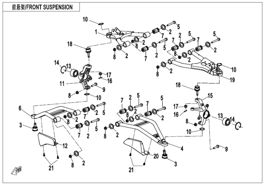 FRONT SUSPENSION CF1000AU-F05-1