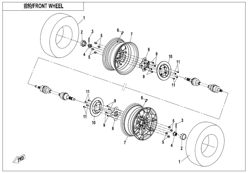 FRONT WHEEL CF1000AU-F07-A