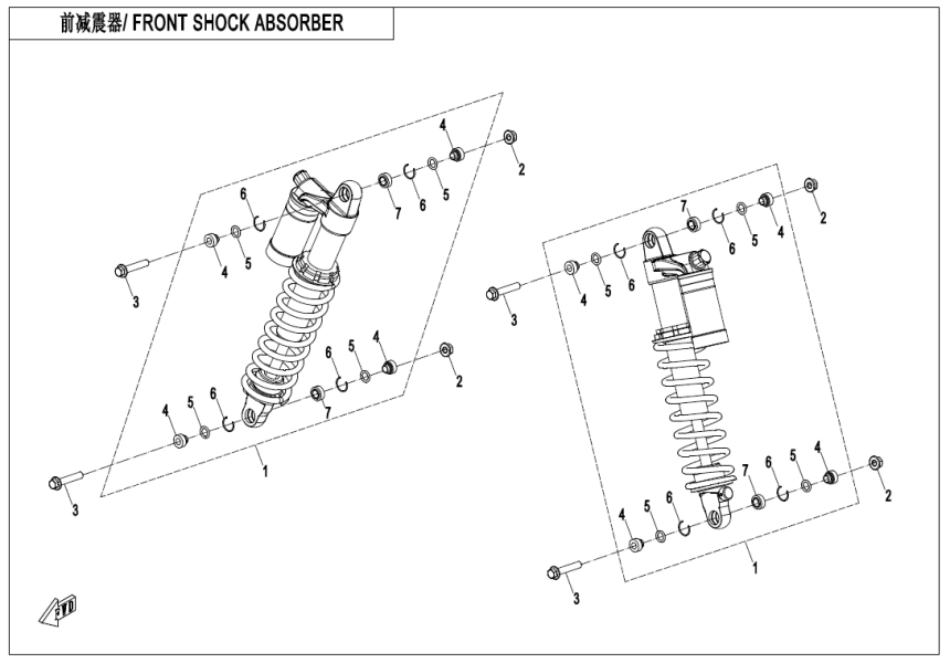 FRONT SHOCK ABSORBER(GAS,YiTong) CF1000AZ-2-F05-2-B