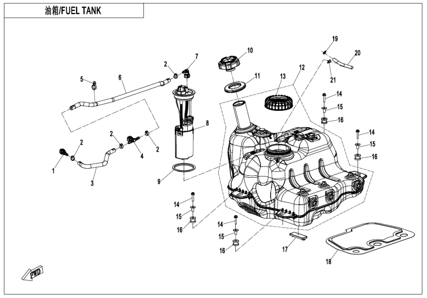 FUEL TANK CF1000AZ-2-F12