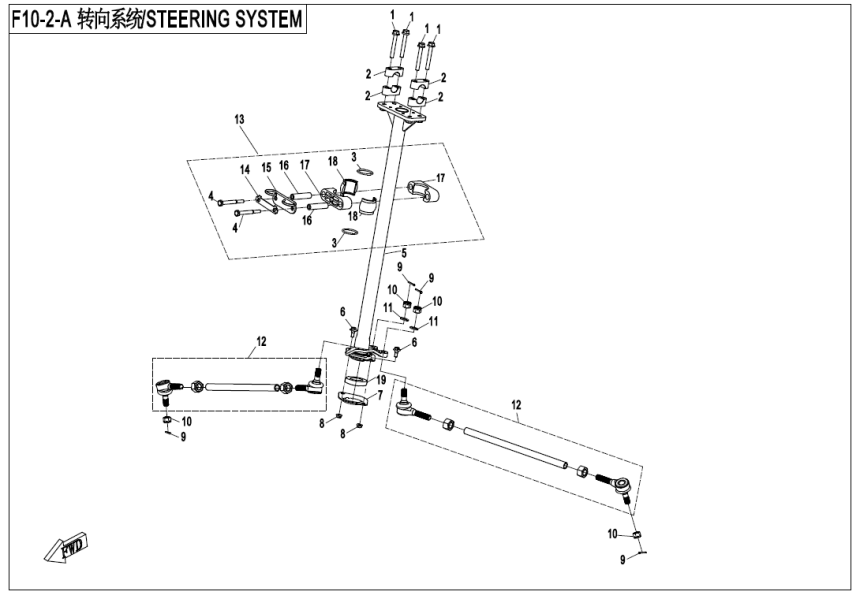 STEERING SYSTEM CF400AU-L-F10-2