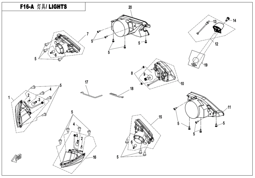 LIGHTS CF400AU-L-F16A