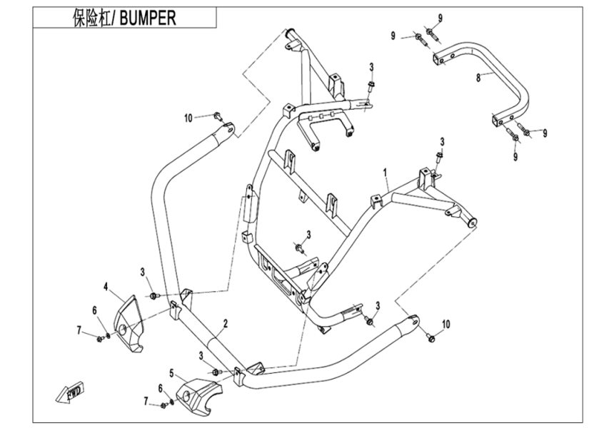 BUMPER CF400AU-L-F23-A