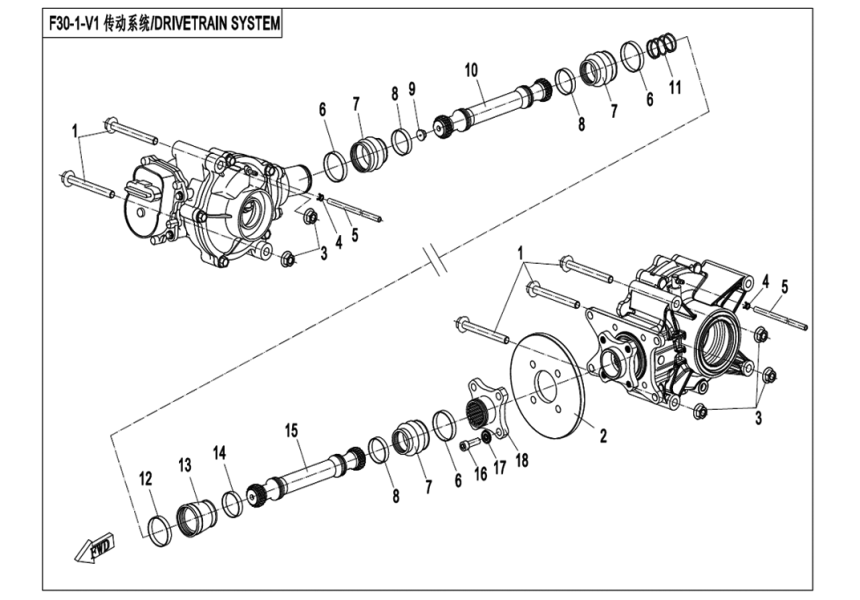 DRIVETRAIN SYSTEM CF400AU-L-F30-1-V1-2016