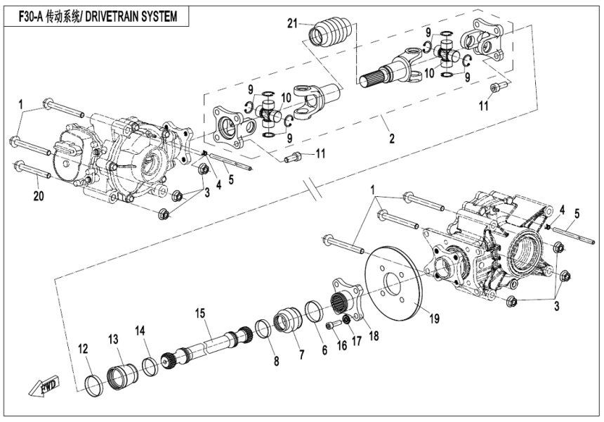 DRIVETRAIN SYSTEM CF400AU-L-F30