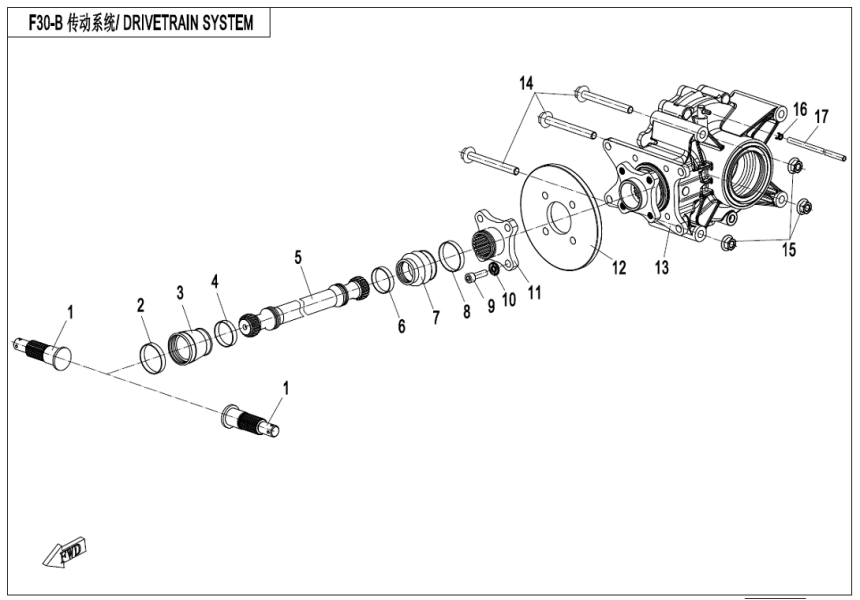 DRIVETRAIN SYSTEM(2WD) CF400AU-L-F30-B-V2