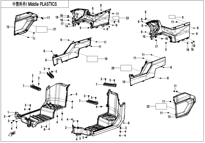 MIDDLE PLASTICS CF400AZ-7L-F04-3