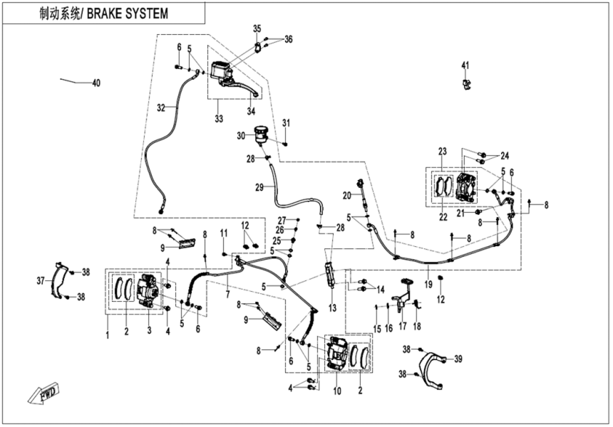 BRAKE SYSTEM CF400AZ-7L-F08-A