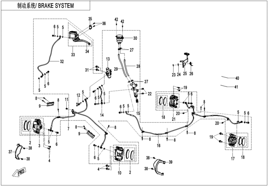BRAKE SYSTEM(BRAZIL) CF400AZ-7L-F08-B