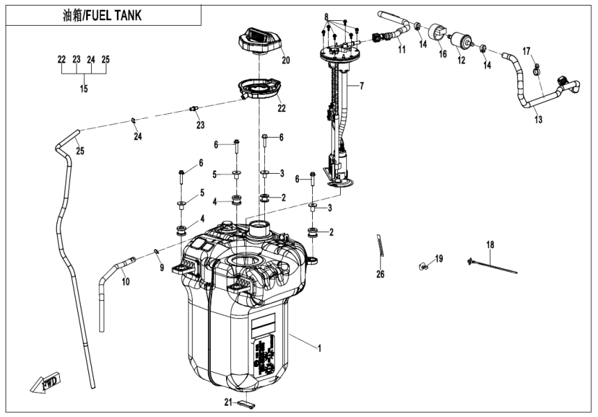 FUEL TANK CF400AZ-7L-F12