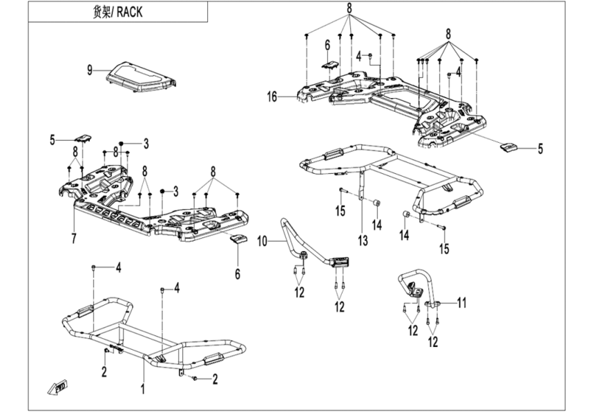 RACK(PLASTIC) CF400AZ-7L-F14-B