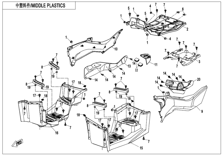 MIDDLE PLASTICS CF800AU-2A-F04-3-B-V2