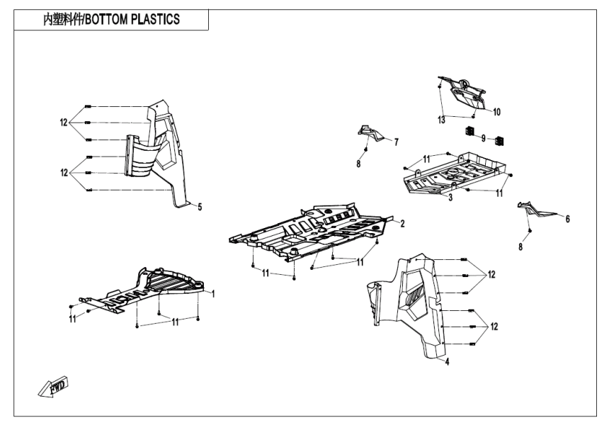 BOTTOM PLASTICS CF800AU-2A-F04-5