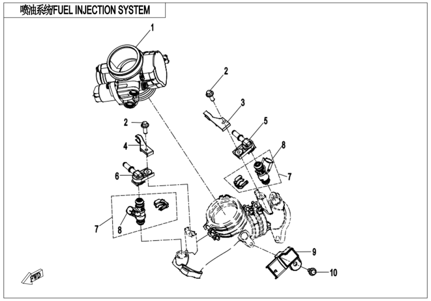 FUEL INJECTION SYSTEM CF800AU-2A-F15-3