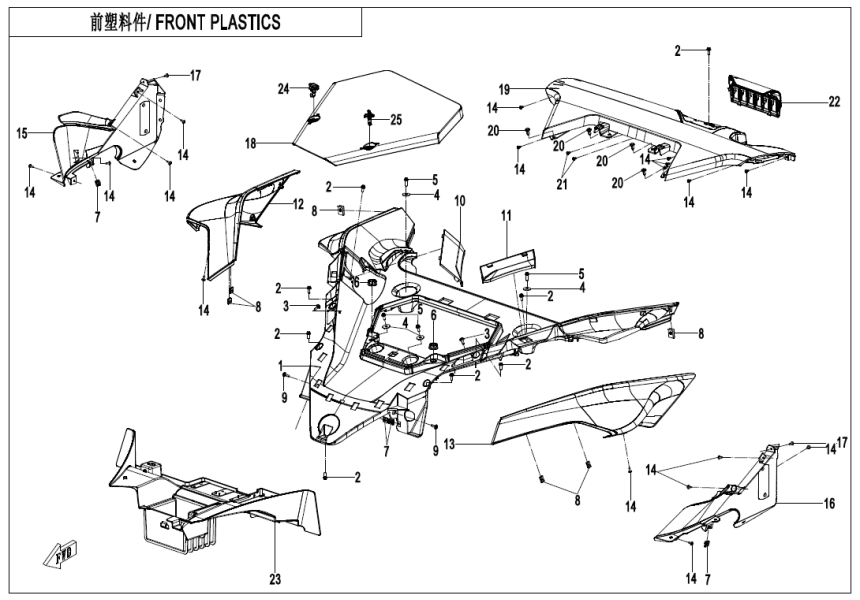 FRONT PLASTICS CF1000SU-D-F04-2