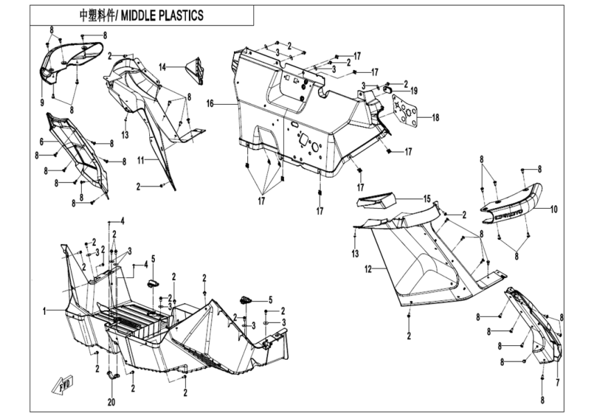 MIDDLE PLASTICS CF1000SU-D-F04-3