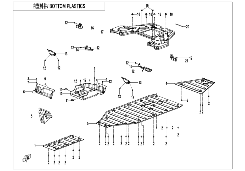 BOTTOM PLASTICS CF1000SU-D-F04-8