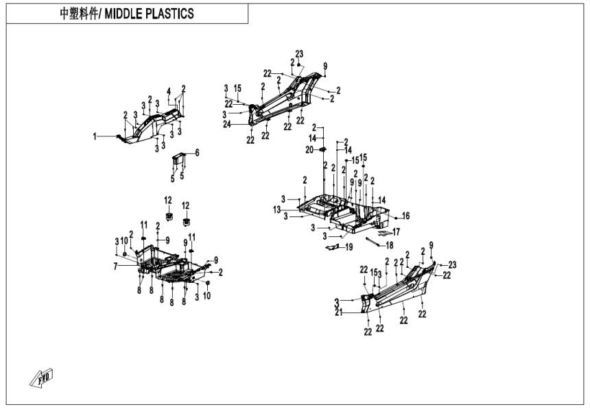 MIDDLE PLASTICS CF1000SZ-3A-F04-3