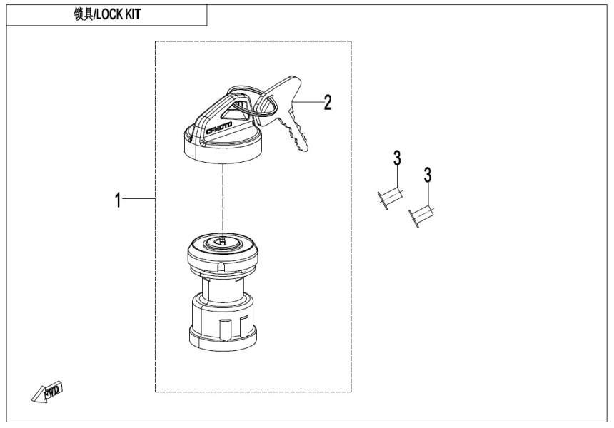 LOCK KIT CF1000SZ-3L-F01