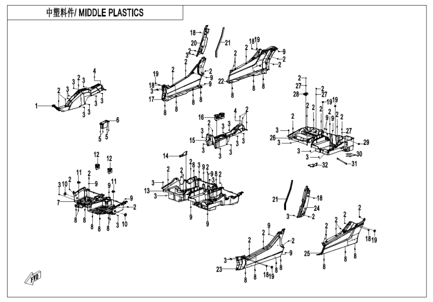 MIDDLE PLASTICS CF1000SZ-3L-F04-3