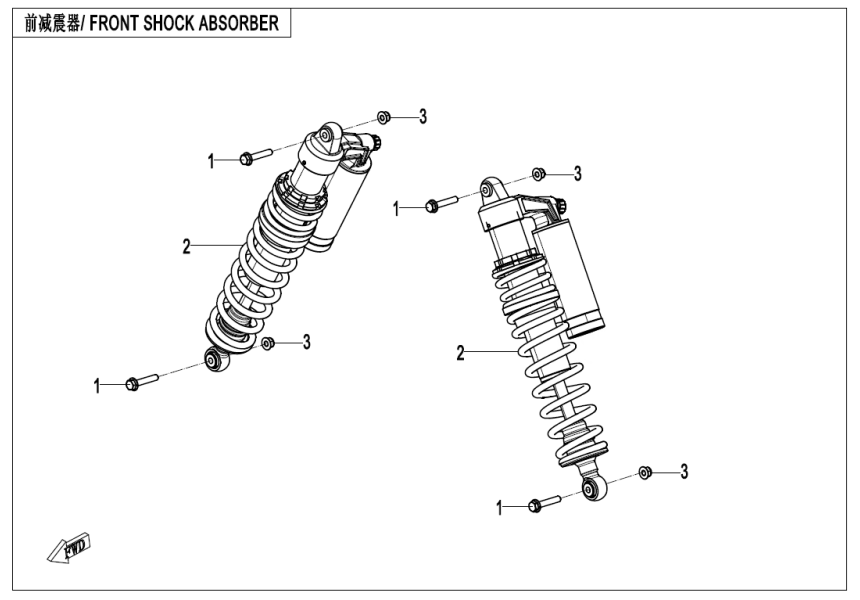 FRONT SHOCK ABSORBER CF1000SZ-3L-F05-2