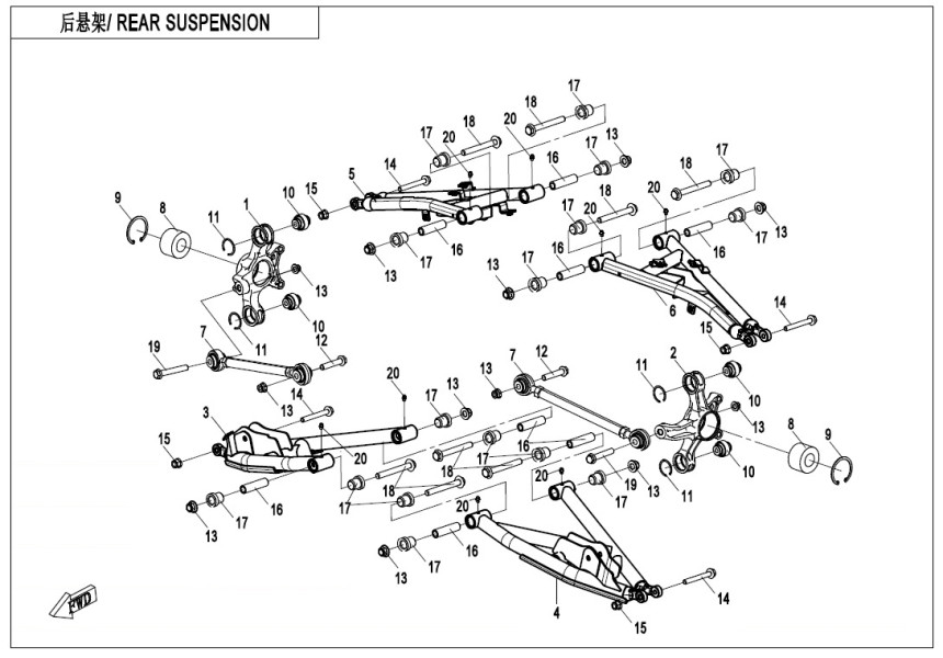 REAR SUSPENSION CF1000SZ-3L-F06-1