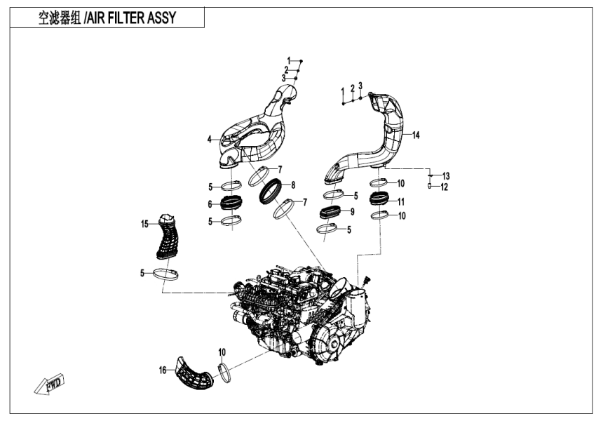 CVT AIR PIPE CF1000SZ-L-F00
