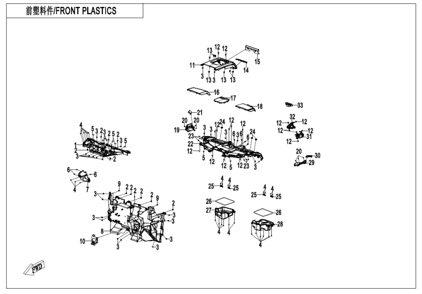 FRONT PLASTICS CF1000SZ-L-F04-2
