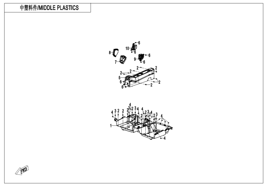 MIDDLE PLASTICS CF1000SZ-L-F04-4