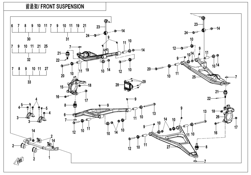 FRONT SUSPENSION CF1000SZ-L-F05-1