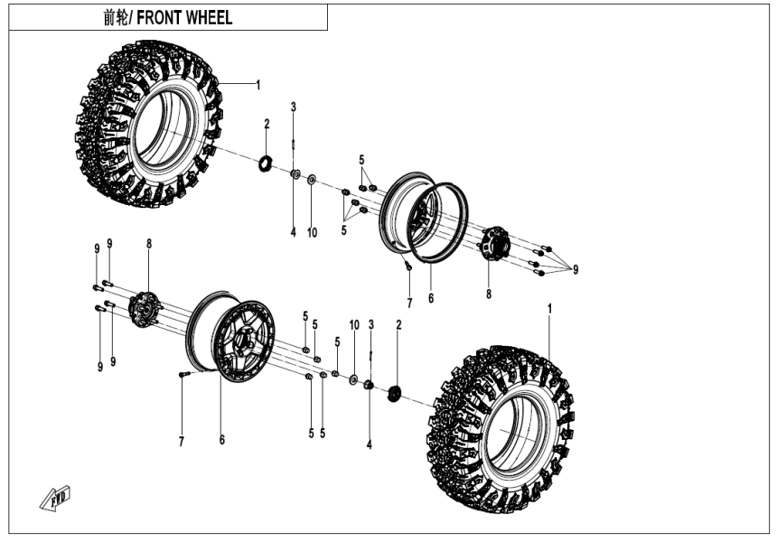 FRONT WHEEL CF1000SZ-L-F07-A