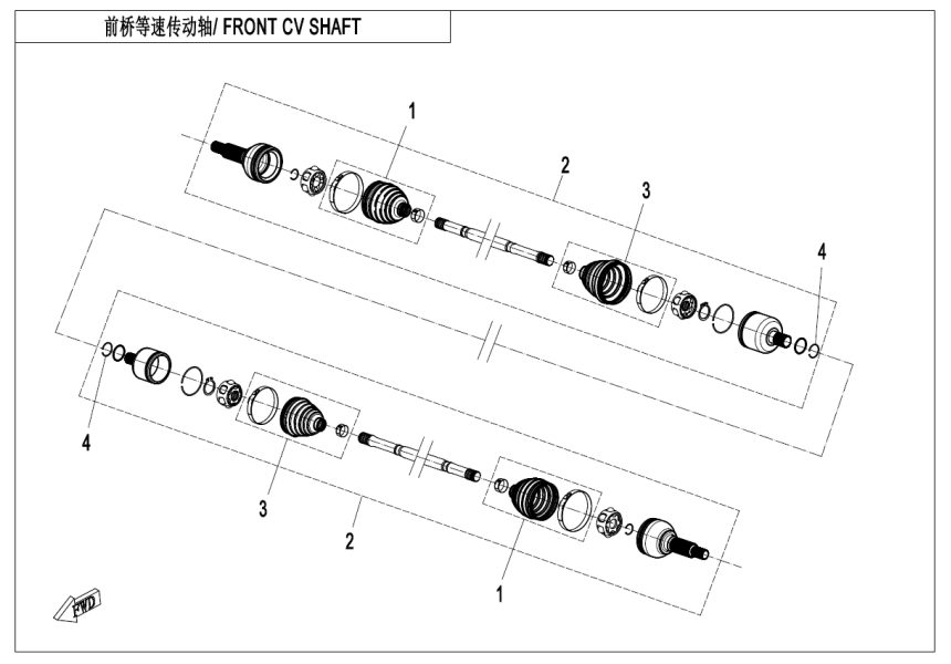 FRONT CV SHAFT CF1000SZ-L-F27
