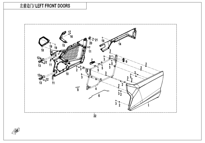 LEFT FRONT DOORS CF1000SZ-L-F37-2