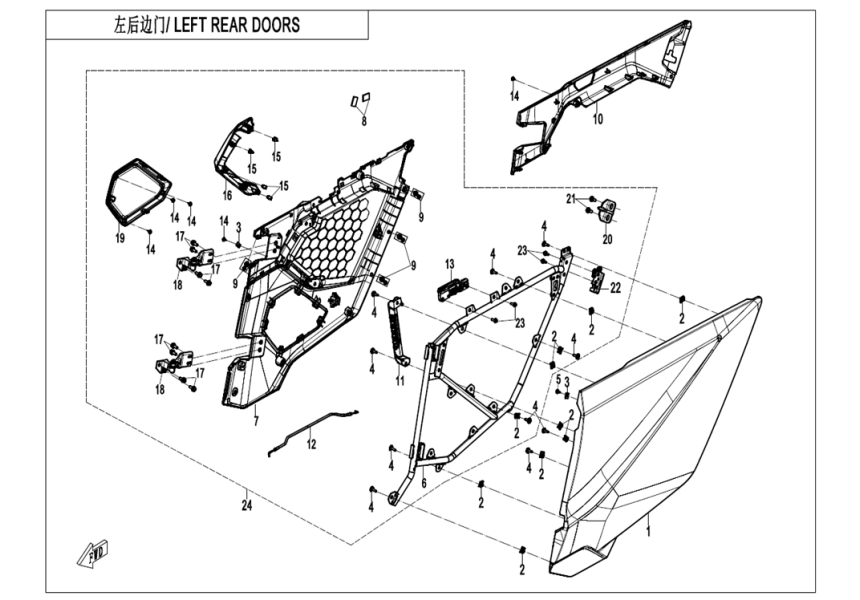 LEFT REAR DOORS CF1000SZ-L-F37-4