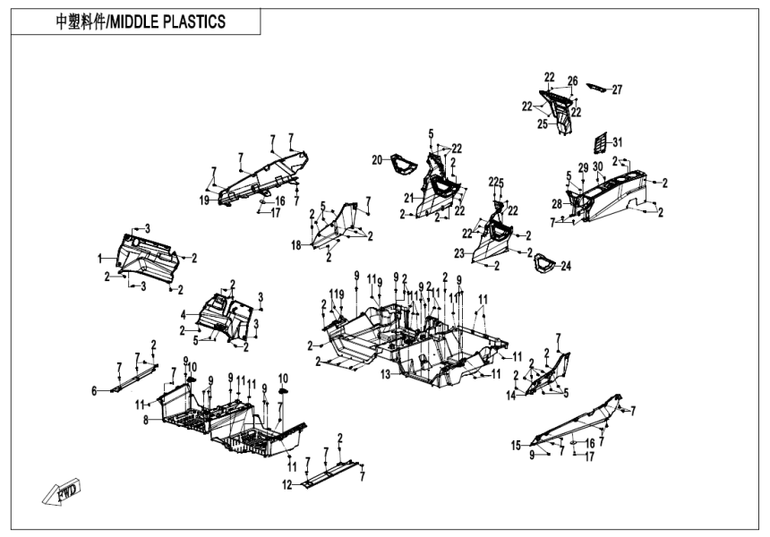 MIDDLE PLASTICS CF1000SZ-F04-3