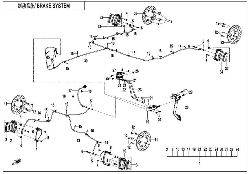 BRAKE SYSTEM CF1000SZ-F08