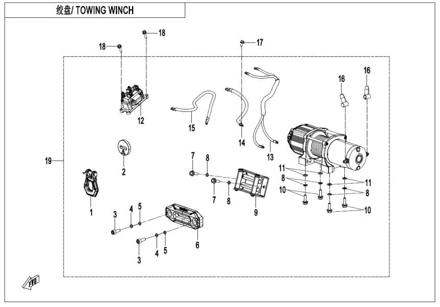 TOWING WINCH CF1000SZ-F15-2