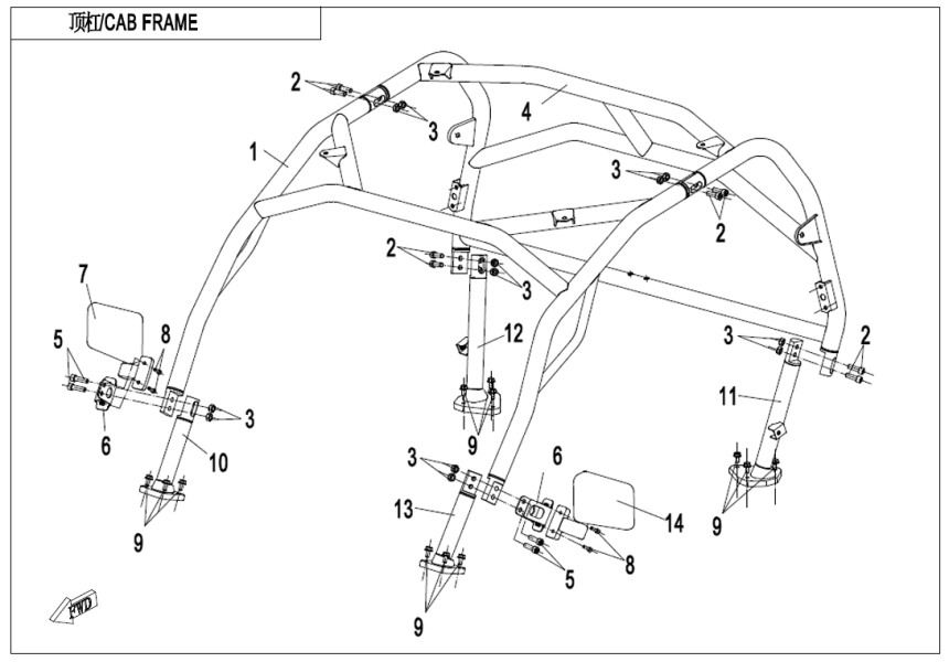 CAB FRAME CF1000US-2-F23