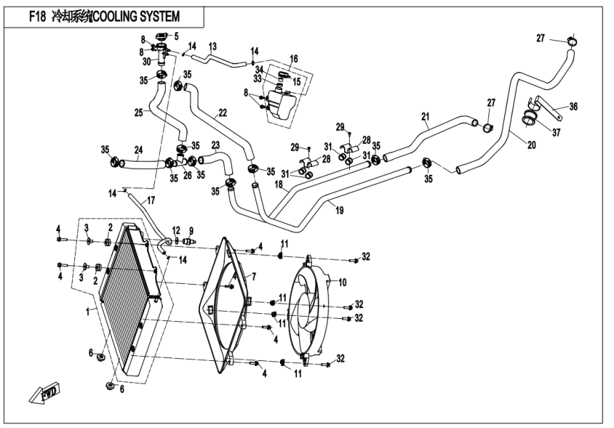 COOLING SYSTEM CF500US-EX-F18