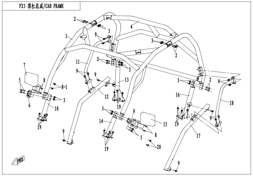 CAB FRAME CF500US-EX-F23