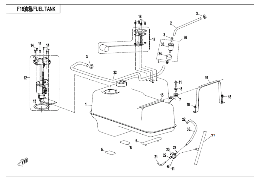 FUEL TANK CF625-6-F18