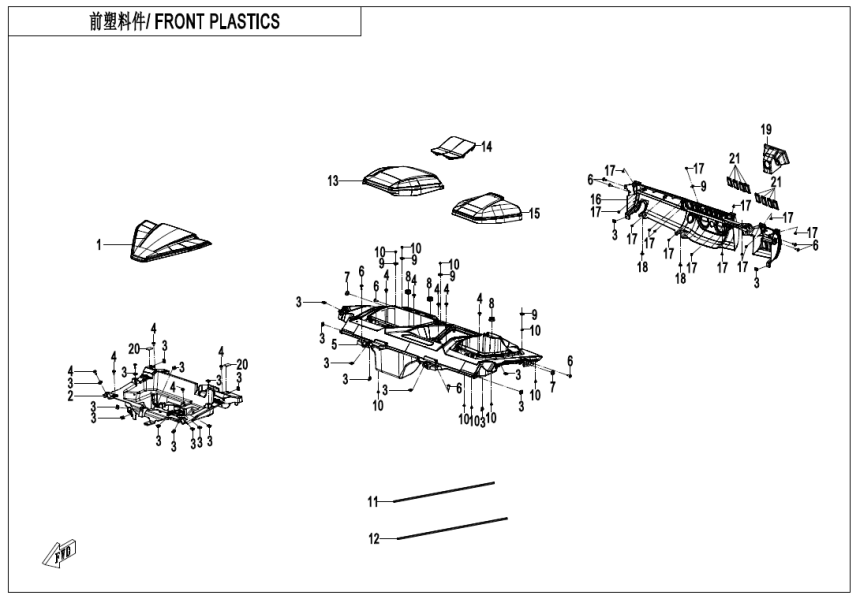 FRONT PLASTICS CF1000SZ-3L-F04-2