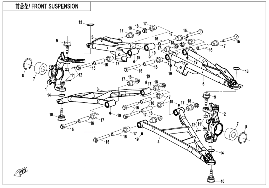 FRONT SUSPENSION CF800SU-3-F05-1