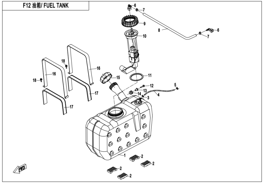 FUEL TANK CF500UU-F12