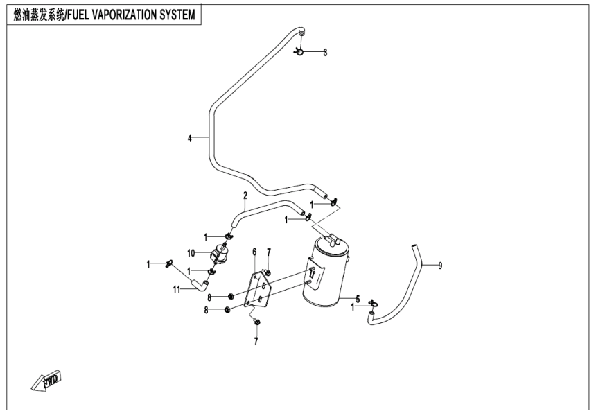 FUEL EVAPORATION SYSTEM CF500UU-F36-V1