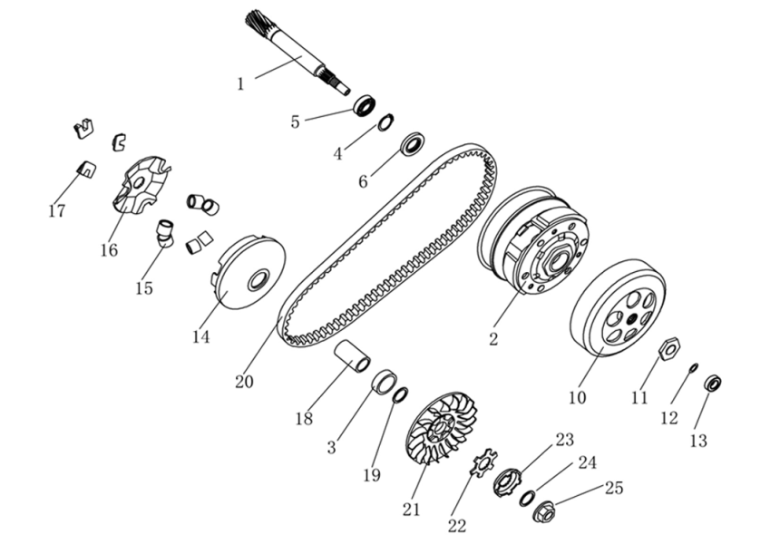 CLUTCH ASSY 1E40QMB-04