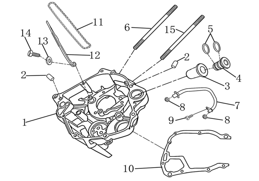 RIGHT CRANKCASE COMP 1P72MM-E05