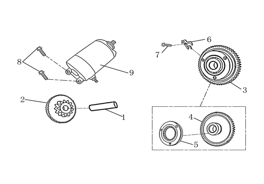 STARTER MOTOR 1P72MM-E11