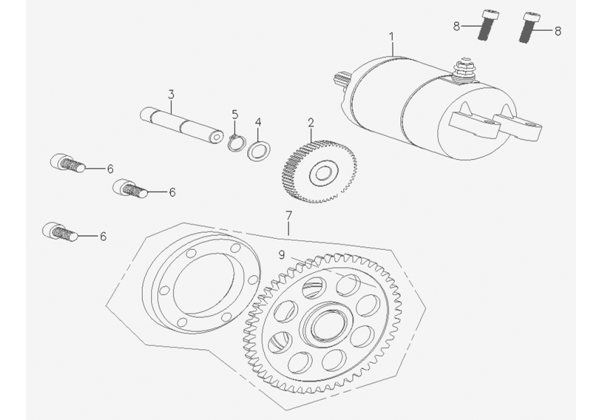 STARTING MOTER COMP 1P73MN-E15