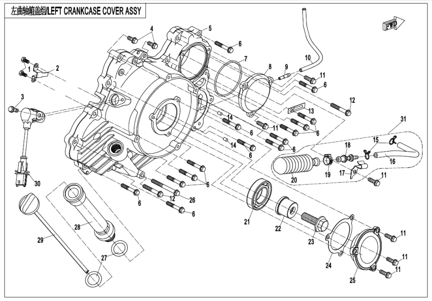 LEFT CRANKCASE COVER ASSY